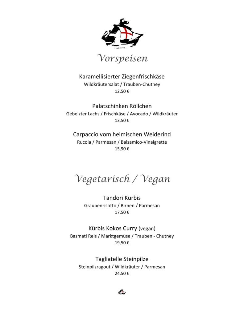 Vorspeisen & Vegi