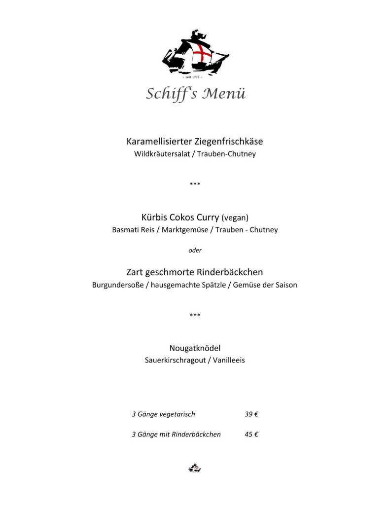 Schiff Menü